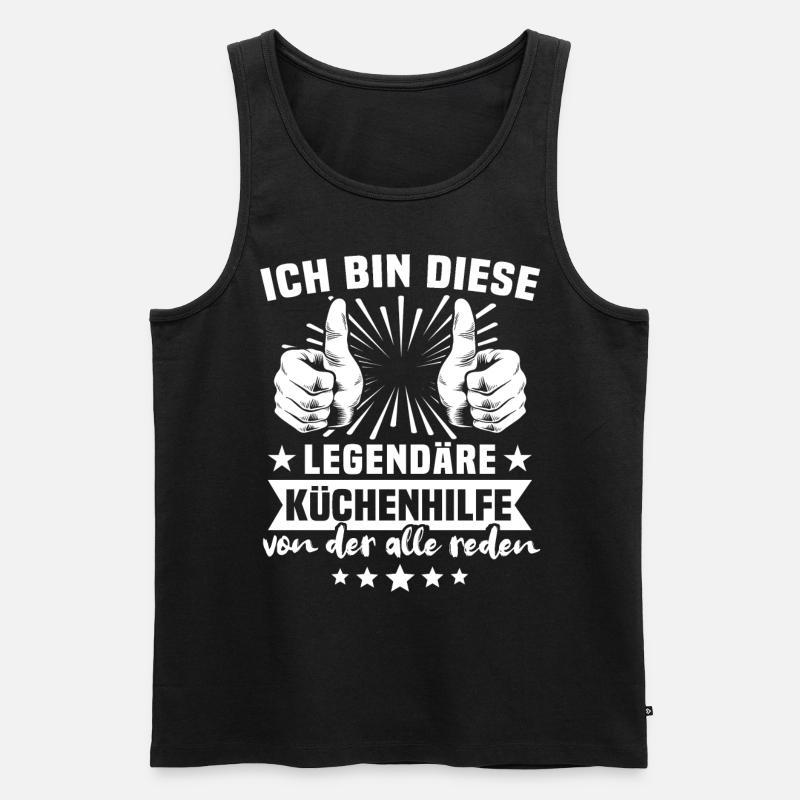 Küchenhilfe Legende - Männer Premium Bio Tank Top - Schwarz