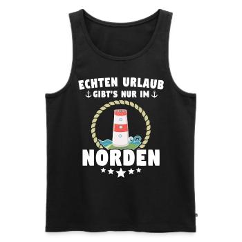 Norden Geschenk Nordener - Männer Premium Bio Tank Top - Schwarz - Vorne - AI Model Male 178 light (178cm)