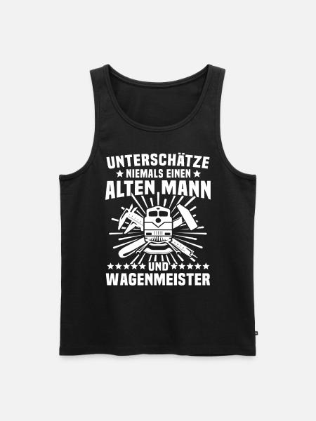 Wagenmeister - Männer Premium Bio Tank Top - Schwarz