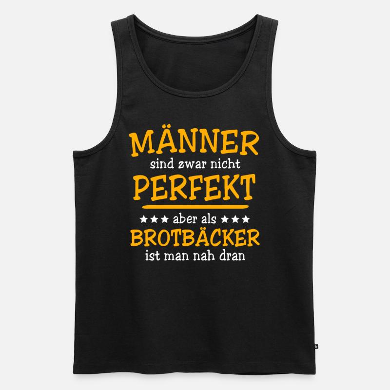 Brotbäcker Sprüche - Männer Premium Bio Tank Top - Schwarz
