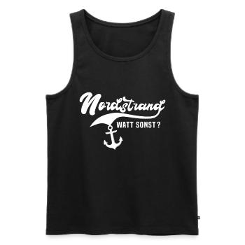 Nordstrand Sprüche - Männer Premium Bio Tank Top - Schwarz - Vorne - Michal (187cm)