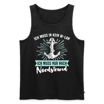 Nordstrand Sprüche - Männer Premium Bio Tank Top - Schwarz - Vorne - Michal (187cm)