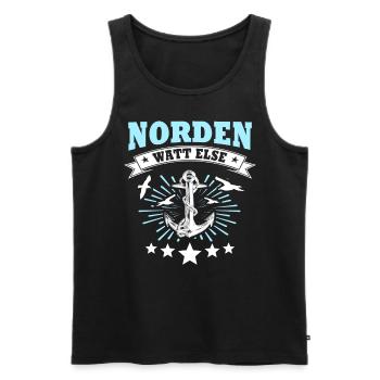 Norden - Männer Premium Bio Tank Top - Schwarz - Vorne - AI Model Male 178 light (178cm)
