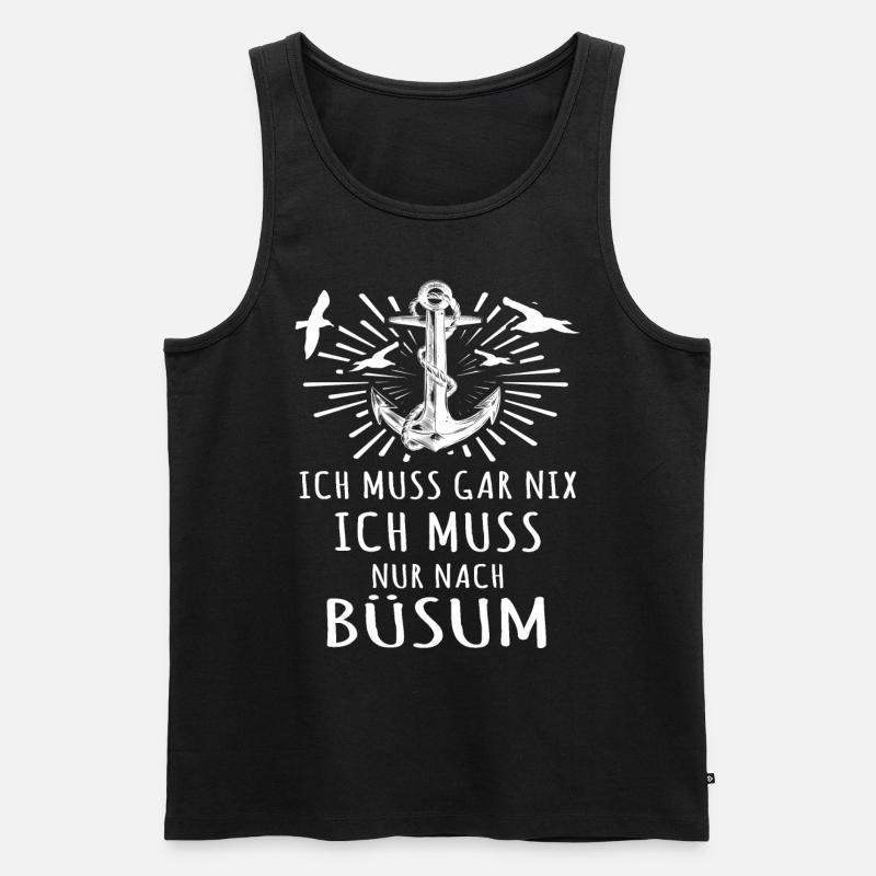 Büsum Büsumer - Männer Premium Bio Tank Top - Schwarz