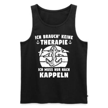 Kappeln Sprüche Kappelner - Männer Premium Bio Tank Top - Schwarz - Vorne - Michal (187cm)