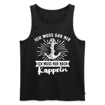 Kappeln Kappelner - Männer Premium Bio Tank Top - Schwarz - Vorne - Michal (187cm)