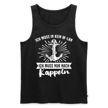 Kappeln Sprüche Kappelner - Männer Premium Bio Tank Top - Schwarz - Vorne - Michal (187cm)