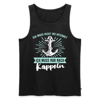 Kappeln Sprüche Kappelner Spruch - Männer Premium Bio Tank Top - Schwarz - Vorne - Michal (187cm)
