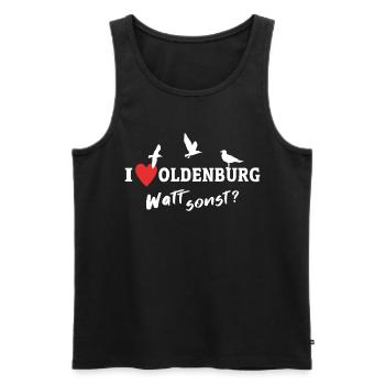 I Love Oldenburg Ich Liebe Oldenburg - Männer Premium Bio Tank Top - Schwarz - Vorne - Michal (187cm)