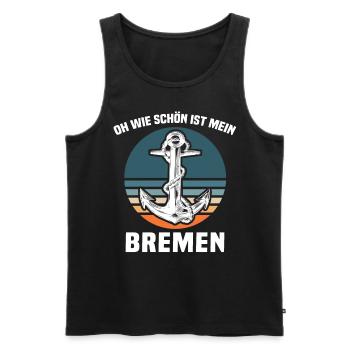 Bremen Sprüche Bremer - Männer Premium Bio Tank Top - Schwarz - Vorne - Michal (187cm)