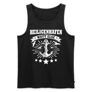 Heiligenhafen Sprüche Heiligenhafener Spruch - Männer Premium Bio Tank Top - Schwarz - Vorne - Michal (187cm)