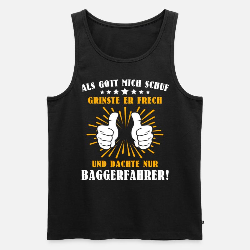 Baggerfahrer Baggern - Männer Premium Bio Tank Top - Schwarz