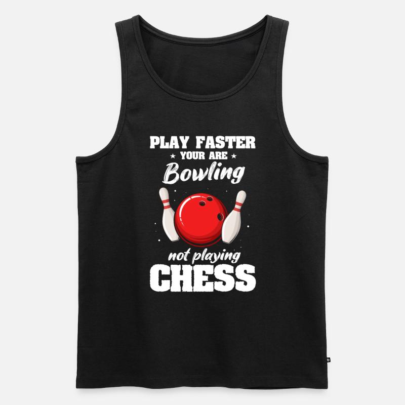Bowling Player - Männer Premium Bio Tank Top - Schwarz