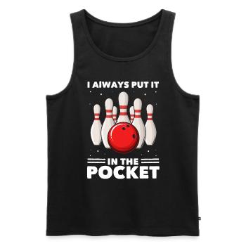 Bowling Ball - Männer Premium Bio Tank Top - Schwarz - Vorne - AI Model Male 178 light (178cm)