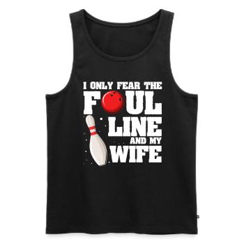 Bowling Wife - Männer Premium Bio Tank Top - Schwarz - Vorne - AI Model Male 178 light (178cm)