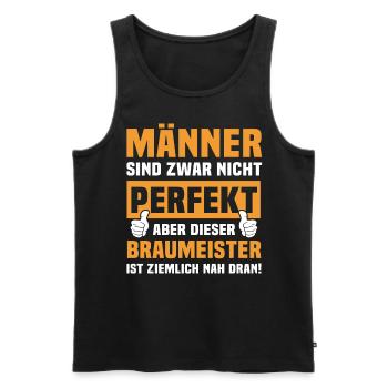 Lustige Braumeister Sprüche - Männer Premium Bio Tank Top - Schwarz - Vorne - Michal (187cm)