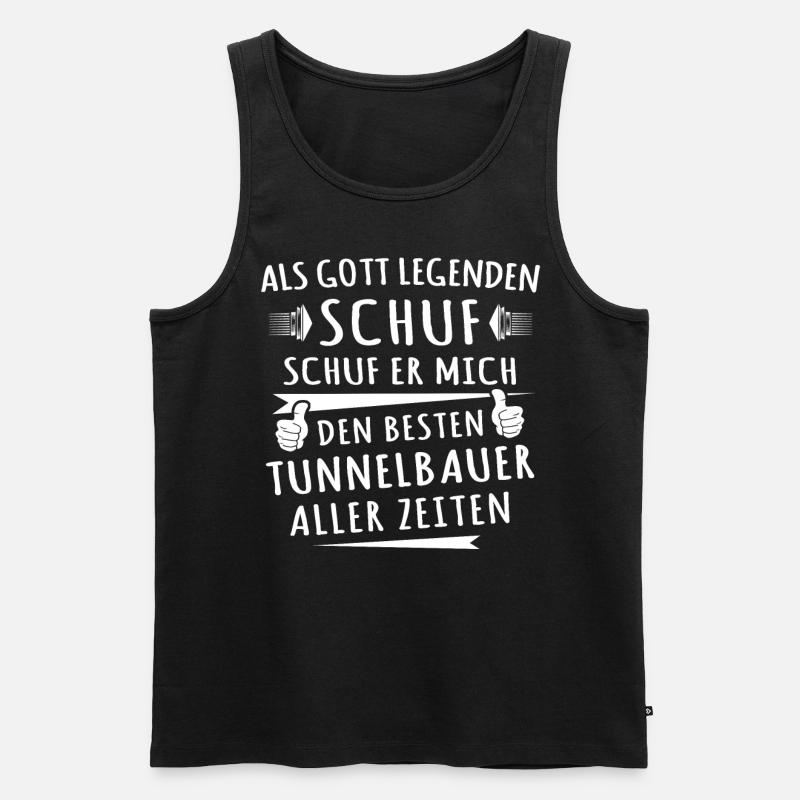 Tunnelbauer - Männer Premium Bio Tank Top - Schwarz