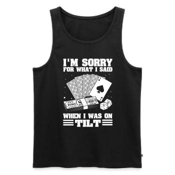 Poker - Männer Premium Bio Tank Top - Schwarz - Vorne - Michal (187cm)