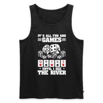 Poker Pokerspieler Pokern - Männer Premium Bio Tank Top - Schwarz - Vorne - Michal (187cm)