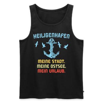 Heiligenhafen Ostsee Sprüche - Männer Premium Bio Tank Top - Schwarz - Vorne - Michal (187cm)