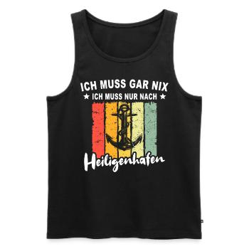 Heiligenhafen - Männer Premium Bio Tank Top - Schwarz - Vorne - Michal (187cm)