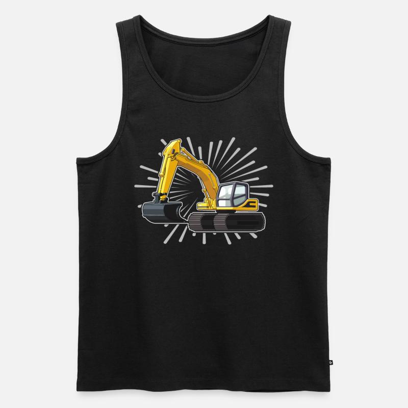 Baggerfuehrer - Männer Premium Bio Tank Top - Schwarz