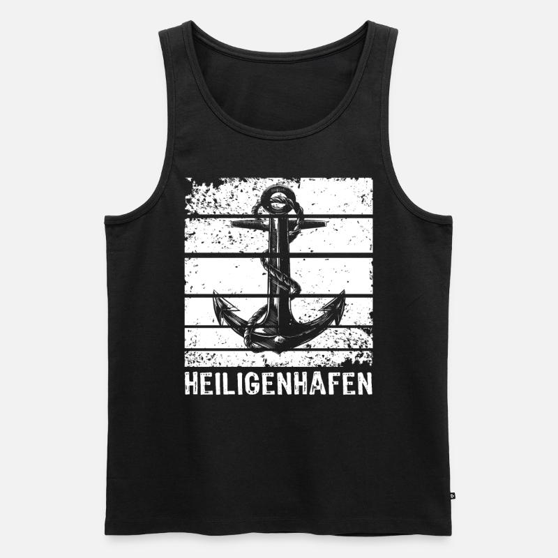 Heiligenhafen - Männer Premium Bio Tank Top - Schwarz