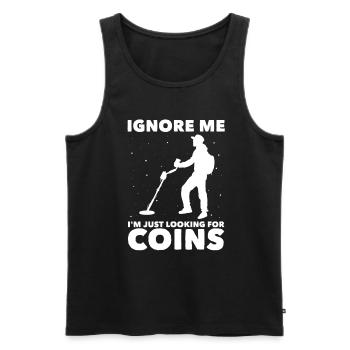 Sondeln - Männer Premium Bio Tank Top - Schwarz - Vorne - AI Model Male 178 light (178cm)