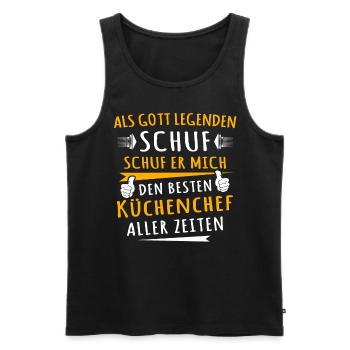 Küchenchef - Männer Premium Bio Tank Top - Schwarz - Vorne - Michal (187cm)
