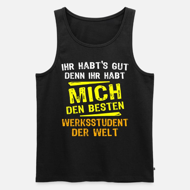 Werksstudent Geschenk - Männer Premium Bio Tank Top - Schwarz