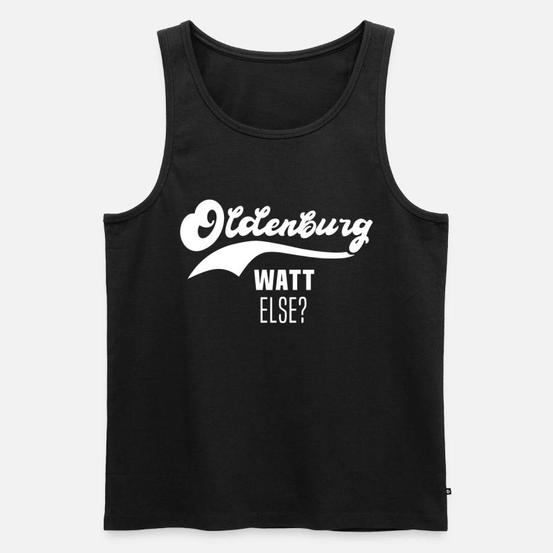 Oldenburg - Männer Premium Bio Tank Top - Schwarz