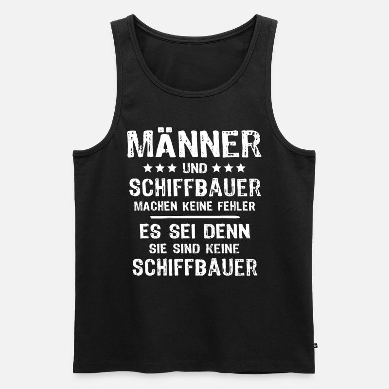 Schiffbauer - Männer Premium Bio Tank Top - Schwarz