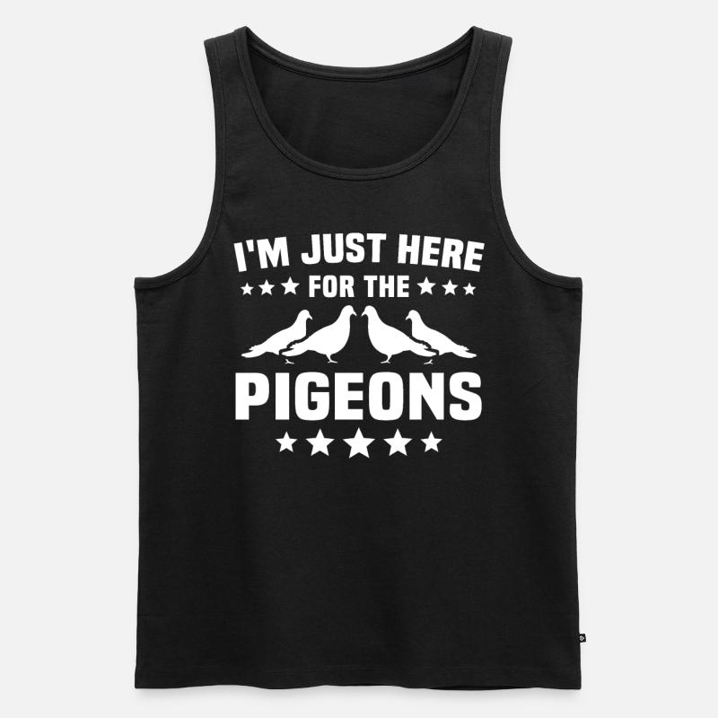 Tauben - Männer Premium Bio Tank Top - Schwarz