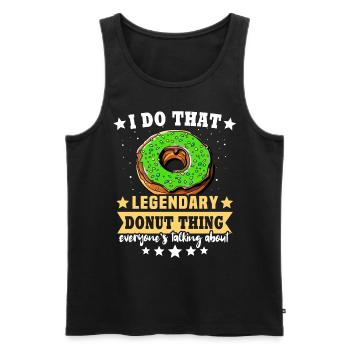 Donut Love Doughnut Donut Lover - Débardeur bio Premium Homme - noir - Devant - AI Model Male 178 light (178cm)