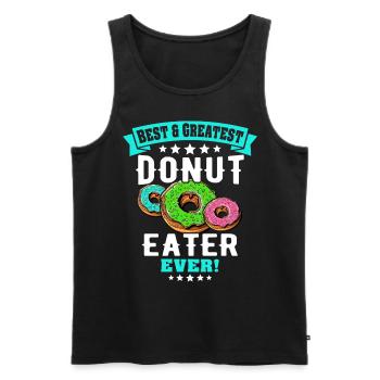 Donut Liebe Donutliebhaber - Männer Premium Bio Tank Top - Schwarz - Vorne - AI Model Male 178 light (178cm)