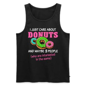 Donut Love Doughnut - Men's Premium Organic Tank Top - black - Front - AI Model Male 178 light (178cm)