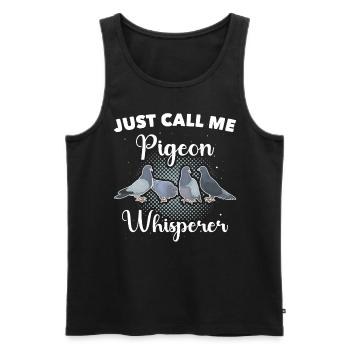Taube Taubenzüchter - Männer Premium Bio Tank Top - Schwarz - Vorne - Michal (187cm)
