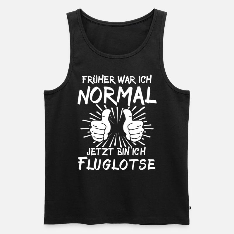 Fluglotse - Männer Premium Bio Tank Top - Schwarz