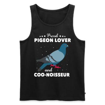 Doves - Men's Premium Organic Tank Top - black - Front - Michal (187cm)