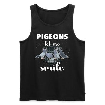 Doves - Men's Premium Organic Tank Top - black - Front - Michal (187cm)