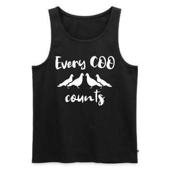 Pigeons coo, pigeon lovers - Men's Premium Organic Tank Top - black - Front - AI Model Male 178 light (178cm)