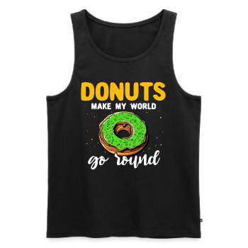 Donut Liebe Donutliebhaber - Männer Premium Bio Tank Top - Schwarz - Vorne - AI Model Male 178 light (178cm)