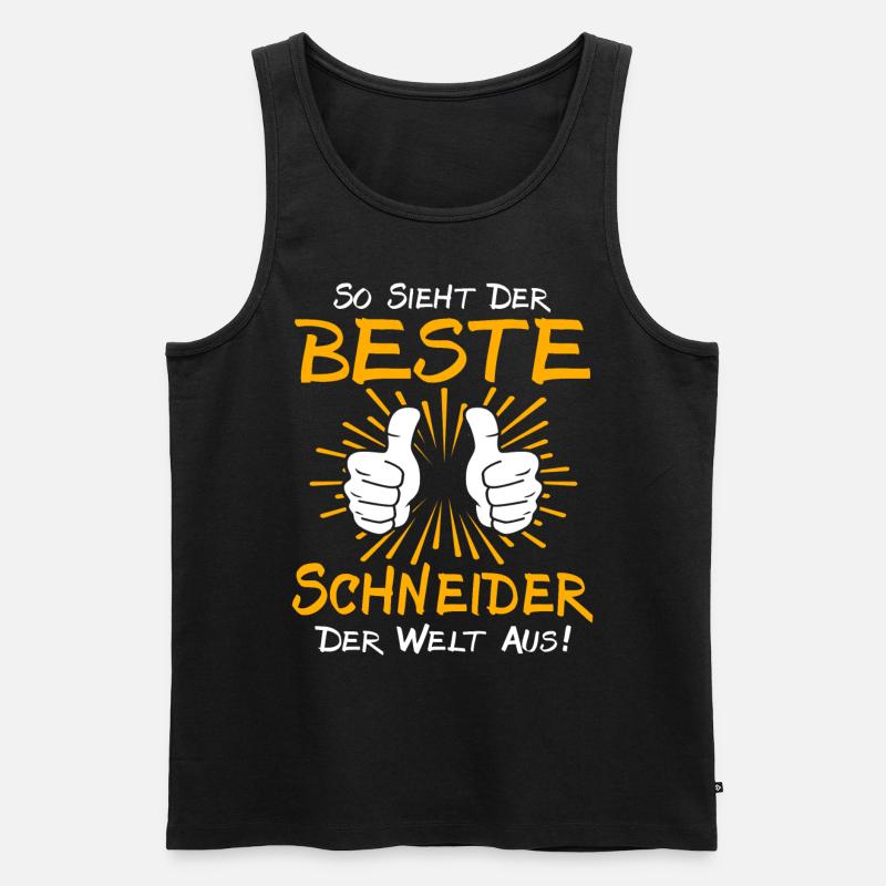 Schneider Geschenkidee - Männer Premium Bio Tank Top - Schwarz