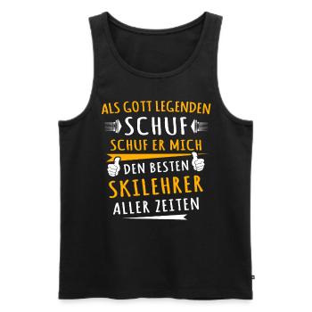Skilehrer - Männer Premium Bio Tank Top - Schwarz - Vorne - Michal (187cm)