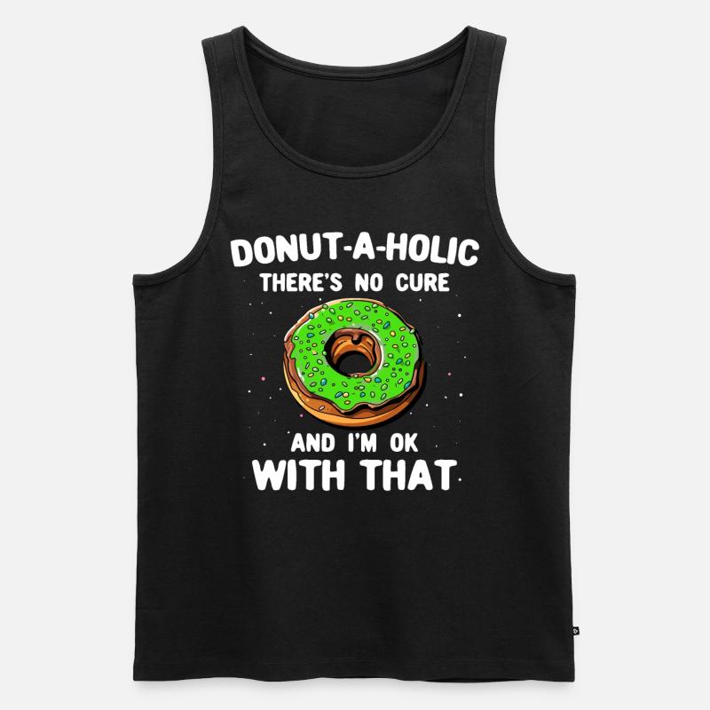 Donuts - Männer Premium Bio Tank Top - Schwarz
