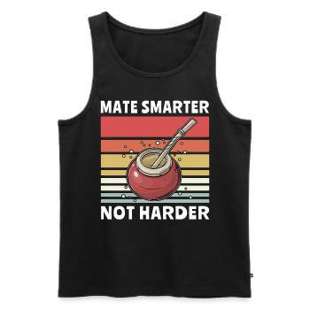 Yerba mate tea drinkers - Men's Premium Organic Tank Top - black - Front - AI Model Male 178 light (178cm)