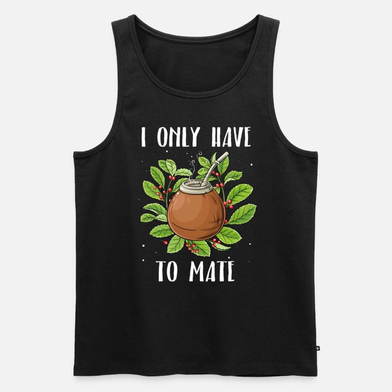 Mate Tee - Männer Premium Bio Tank Top - Schwarz