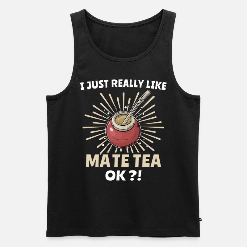 Mate Tee Teetrinker - Männer Premium Bio Tank Top - Schwarz