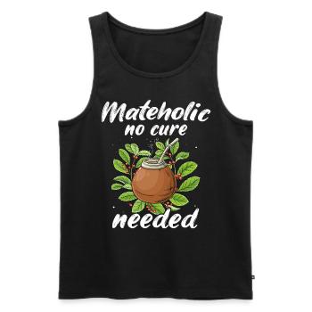 Mate Tee - Männer Premium Bio Tank Top - Schwarz - Vorne - AI Model Male 178 light (178cm)
