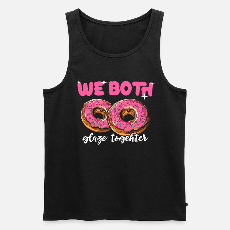 Donuts Sprüche Doughnuts - Männer Premium Bio Tank Top - Schwarz
